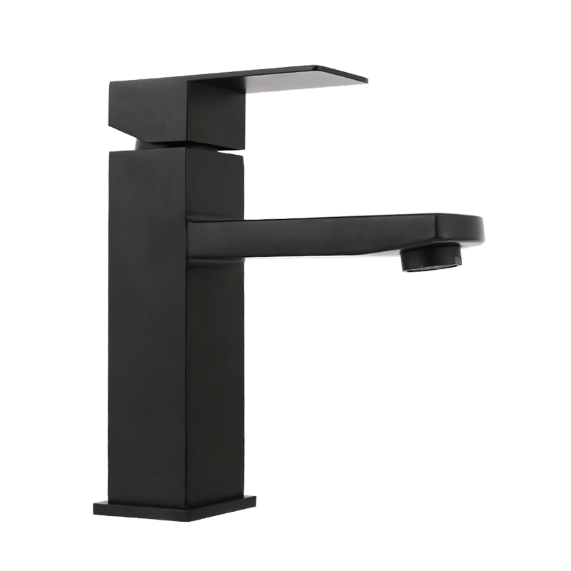 TY-004 304 stainless steel color black single handle hot and cold baisn faucet